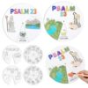 Glenmal 24 Pack 9" Color Your Own Psalm 23 Christian Coloring Craft Cardstock Wheels Craft Kits DIY Activity for Learning Creativity Baptism Verse Art Coloring Paper Game DIY Sunday School Gift