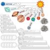 Glenmal 36 Set Solar System Model Craft Kit Kids DIY Planets Solar System Paper Art Set Decor Outer Space Preschool Activities Supplies for Montessori Learning Homeschool Toddler(Blank)