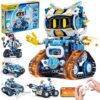 Glikid 5 in 1 STEM Robotics Kit for Kids 8-12, APP & Remote Control Robot Building Kit, Science Project Kit & STEM Toys for Ages 8-13, Gifts for 8 Year Old Boys Girls