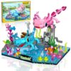 Glikid Axolotl Toy Building Set with River Scenery, Gifts for Kids & Adults