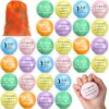 Glimin 48 Pcs Motivational Stress Balls Gifts Bulk Colorful Inspirational Quote Stress Balls with Drawstring Bag Hand Exercise Gifts for Office Anxiety Employee Staff Coworker Adult(Vibrant Color)