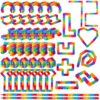 Glimin 72 Pcs Wacky Track Fidget Bulk Rainbow Party Sensory Stress Relief Snap and Click, Goodie Bag, Prizes for Party Birthday Fidgets Stocking Gifts