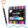 Glitter Brush Markers, 2026 New Dual Tip Marker Set，48 Colors