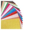 Glitter Cardstock 40 Sheets 20 Colors A5 250GSM No-Shed Shimmer Paper for Crafts