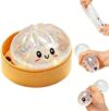 Glitter Dumpling Squishy Toy, White Dumpling Mystery Box, Soft Squeeze Fidget Sensory Toy, Stress Relief Desk Toy for Adults, Holiday & Birthday Gift