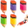 Glitter Pencils Cutouts - 100Pcs Back to School Colorful Pencils Cut Outs Bulletin Board First Day of School DIY Pencil Paper Cuts Name Tags for Graduation Birthday Party Supplies Classroom Wall Decor