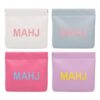 GLLCTLZ 4Pack Mahjong Dice Bags,Waterproof Leather Magnetic Mahjong Coin Purse，Mini Coin Purse for Dice, Chips, and Tiles Storage Mahjong Board Game Party Accessories Gift for Mah Jong Lover
