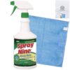 GLOBAL PACKING SOLUTIONS Spray-Nine Heavy Duty All Purpose Cleaner Degreaser Kills 99.9% of Germs Including SARS-CoV-2 Virus bundled with Micro Fiber Cleaning Cloth