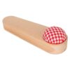 GLOGLOW Tailors Clapper Pin Cushion Design with Smoothing Beech Wood for Clothing Ironing Sewing, Round Corner Hardwood Seam Presser for Quilters