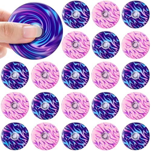 GLOMAXLY 24 Pcs Kpop Theme Fidget Spinners Bulk, Mini Lightning Pattern Sensory Toys for Kids Birthday Party Goodie Bag Stuffers, Classroom Student Rewards and Carnival Small Game Prizes