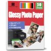 Glossy Photo Paper 8.5x11, 53LB/200GSM, Letter Size – 30 Sheets