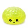 Glow in The Dark Glitter Squishy Toy, Soft Squeeze Fidget Toy Stress Ball, Cute Dumpling Sensory Toy for Stress Relief, Christmas Stocking Stuffers Gift for Kids, Teens, Adults (Orange)