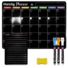 GLOWLY SUN Magnetic Dry Erase Whiteboard for Fridge, Flexible Refrigerator Magnet White Board with 3 Magnetic Markers & Eraser Caps