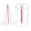 GLSTOY Cylinder and Cone Geometry Set Rotating Discs Design, Multifunctional Teaching Tool with Iron Metal Frame Demonstrating Volume Ratio for Elementary School Math Education