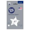 Glue Dots® Adhesive Stars ™, 1/2", 1-Pack, 36 Stars, Chore Chart Tracking, Scrapbooking, Craft Embellishments, Glue Stick & Tape Alternative, Clear with Silver Glitter