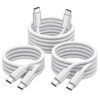 Gmulfvm 60W USB C to C Cable 3-Pack 3.3/6.6/10FT，CNC Aluminum Connector