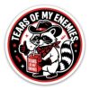 GNAART Tears of My Enemies Stickers Funny Raccoon Cowboy Meme