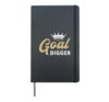 Goal Digger Business CEO Boss Retro Hustle Entrepreneur Hardcover Journal, Black