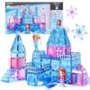 GobiDex Magnetic Building Blocks Princess Castle with 2 Dolls & Stairs, STEM Magnetic Tiles Building Toys for Kids Ages 3-5 4-8, Magnets Sensory Toddler Toys Birthday Gifts for 3+ Year Old Girls Boys