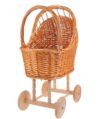 GODNOEI Woven Rattan Stroller Shaped Flower Basket