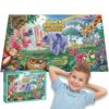 God's Amazing World Giant Floor Puzzle for Kids – 150 Piece Christian Jigsaw (3 x 2 Feet) – Bible Creation Theme with Animals – Religious Activity for Sunday School & Family Game Night (Ages 6+)