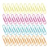 Gogogmee 120pcs Colorful Macaron Paper Clips for Office and Study Elliptical Metal and Plastic Clips Resistant to Deformation Multi-Functional Bookmark Random Color
