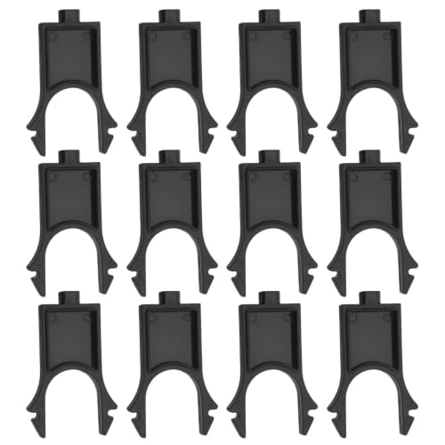 Gogogmee 12pcs Stackable Cooling Rack Supports with Interlocking Pegs for Sheet Pans, Nonslip and Sturdy Abs Bakeware Stackers with Multiple Tiers, Enhanced Air Circulation and Space-saving