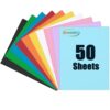 GOHOHOF 50 Sheets Colored Cardstock paper 8.5 x 11 colored card stock 85 lb/230 gsm, 10 Colors Card Stock Paper for scrapbooking, Drawing,Gift tags,Invitations