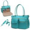 Goinsound Women's Teacher Handbag, Work Care, Large Laptop Bag, Office Travel, Business Computer, Messenger Bag, Green