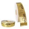 Golden Drink Tickets 1000Pcs Single Drink Tickets for Events Wedding Thanksgiving Christmas Class Reward