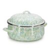 Golden Rabbit Enamelware Dutch Oven, 4 quart, Jardin Swirl