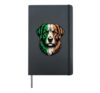 Golden Retriever Irish Colors Flag Cute Dog St Patricks Day Hardcover Journal, Black