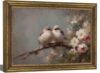 Gold Framed Bird Canvas Wall Art Vintage Bird Flower Sparrow painting Decor Pictures Sparrow on Branch Healing Bedroom Living Posters Prints for Corridor Classroom Bedroom Kitchen Room Decoration