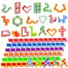 GOLDGE 36 Pack Mini Fidget Snake Cube Puzzle Toys- Bulk Party Favors & Goodie Bag Stuffers for Kids, Travel Toys for Ages 4-8, Treasure Box Toys for Classroom, Birthday & Back to School Gifts