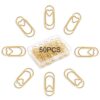 Gold Paper Clips, Fun Bookmarks Desk Accessories