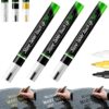 Gold Tombstone Marker Pen for Restoring Faded Grave Inscriptions，3PC Black
