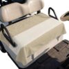 Golf Cart Seat Cover, Farm Khaki Vintage Brown Color Block Striped Microfiber Golf Cart Towel Blanket 51x31 in, Burlap Texture Soft Breathable Golf Cart Seat Protector for 2 Passenger Club Car