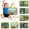 GOLIYEAN Toddler Busy Board - Montessori Toys for Toddler Boy Girl Birthday Gifts, Educational Learning Sensory Busy Book for Toddlers, Quiet Activity Books for Toddlers, Travel Toys for Airplane Car