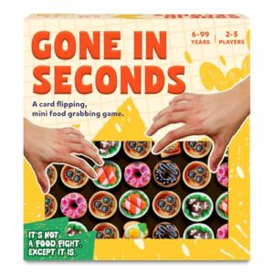 Gone in Seconds - Fast-Paced Mini Food Game for Kids, Teens & Adults, Quick Reflex Family & Party Board Game, Hilarious Food Grab Challenge, Replayable Fun, Gift for Ages 6, 7, 8 & Up, 2–5 Players