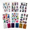 Goodiesforsoul Cosmic Oddities Craft Set‑6 Sheets 3D Stickers + 60 Star Foil Backing ATC Cards 2.5x3.5 Inch, Celestial Supplies for Junk Journaling, Scrapbooking, Artist Trading Card Making