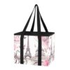 GOODOLD Reusable Grocery Bags Paris Eiffel Tower Heavy Duty Foldable Shopping Totes with Reinforced Handles, 23L Collapsible Storage Bags for Car Trunk, Market, Travel