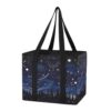 GOODOLD Reusable Grocery Bags Stars and Moon Heavy Duty Foldable Shopping Totes with Reinforced Handles, 23L Collapsible Storage Bags for Car Trunk, Market, Travel