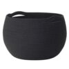 Goodpick Large Toy Storage for Kids, Black Baby Basket for Baby Shower, Decorative Woven Rope Basket for Nursery Living Room, 15.7"D x 10.5"H
