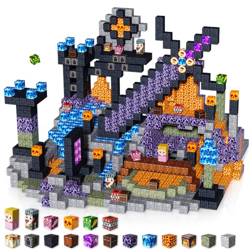 Goody King 150 PCS Magnetic Building Blocks,Dark Castle Set Magnetic Blocks,Magnetic Toys for Kids, Sensory Toy for STEM Learning Toys for Kids 3+ Boys and Girls Christmas Birthday Easter Gifts