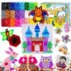 Goody King Arts and Crafts Fuse Beads Kit for Kids with Instruction - 5mm Pixel Art Melty Plastic Beads Set with 111 Patterns, 21 Assorted Colors Plus - School Teens Kids Age 4 5 6 7 8 and up