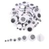 Googly Eyes for Crafts 6-25mm Self-Adhesive Wiggle Eyes for Crafts, Plastic Sticker Eyes DIY Art Supplies