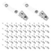 GOOHOCHY 120pcs Metal Id Badge Clips with PVC Straps for Work and School Activities Double Hole Badge Holders Featuring Versatile Usage and Tight Grip Silver Plastic