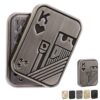 GoQQby Fidget Toys Adults, Metal Poker Fidget Slider, Magnetic Poker Push Card, Cool Office Gadgets, Relieve Stress, Gift Fidget Toys for Men (Silver K)
