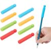 GORGECRAFT 1 Box 8Pcs 4 Colors Sensory Pencil Toppers Silicone Chewable Painting Pen Pencil Top Fidgets Covers for Autism Chewers with Special Oral Motor Needs Sensory Student Adults Attention