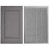 GORILLA GRIP Entry Doormat, 35x22, Gray and Dirt Grabber Door Mat, 35x23, Gray Bundle